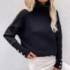 thumbnail image 1 of PEONAVET Chandail Col Roulé Femme Chandail Col Roulé Manches Longues Couleur Unie Haut, 1 of 8