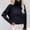 Black, variant on Lilgiuy Women's Turtleneck Long Sleeve Sweater Solid Color Sweater Top for Gym Exercise