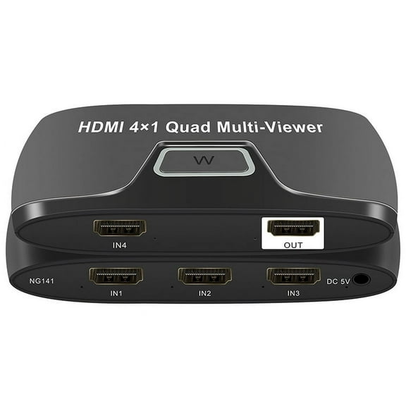 KIPLINK 4x1 HDMI Multi-Viewer/Seamless Switcher, 4K Supported, 4 Input 1 Output, Multiple Display Modes