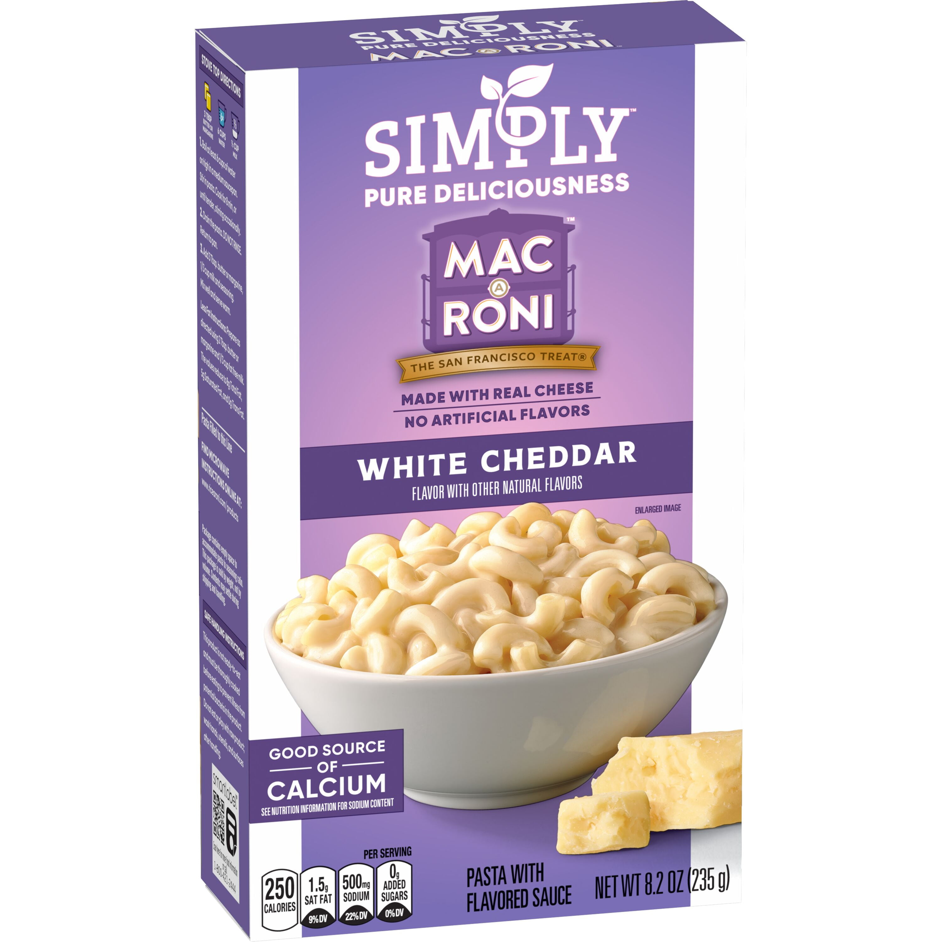 Quaker Simply Pure Delicious Macroni, White Cheddar Flavor, (8.2