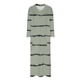 thumbnail image 4 of New Oversized Womens Summer Dresses Casual Short Sleeve V-Neck Mid-Length Dress with Pocket Striped Stretchable Spring Dresses for Women 2025, 4 of 5