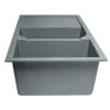 ALFI brand AB4620DI-T Titanium 46 Double Bowl Granite Composite Kitchen Sink with Drainboard