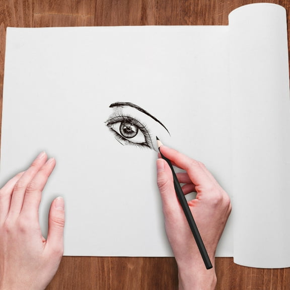 GAXIRE 1Pack White Wrapping Paper Long Roll Of Poster Paper For Home Use