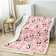 thumbnail image 2 of Kawaii Panda Throw Blanket for Bed Couch Girls,Pink Cherry Blossom Fleece Blanket Stars Sherpa Blanket Baby Size Cute Dots Blanket,Lovely Bear Animal Fuzzy Blanket Microfiber Breathable, 2 of 6