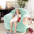 thumbnail image 3 of Puf Grande para Adultos - Sofá Tipo Bean Bag con Respaldo Integrado, Reposabrazos Cómodos y Relleno de Espuma de Alta Densidad - Color Verde Claro - 130 x 105 x 85 cm, 3 of 8