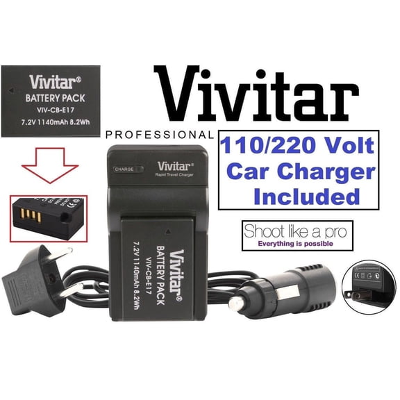 Li-Ion LP-E17 Battery With Dual 110/220V Charger For Canon EOS Rebel 77D T7i SL2