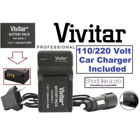 Li-Ion LP-E17 Battery With Dual 110/220V Charger For Canon EOS Rebel 77D T7i SL2