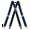 Black Royal, variant on Buyless Fashion Heavy Duty Suspenders for Men - 48" Adjustable Straps 1 1/2" - X Back with Strong Clips - 5144-Navy