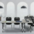 thumbnail image 3 of Regency 66x30 in. Adjustable Classroom Table- Maple & 2 Andy 18 in. Stack Chairs- Black, 3 of 8