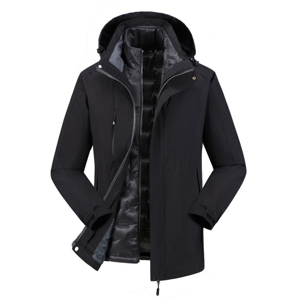 Chaqueta impermeable, resistente al viento y gruesa, 3 en 1, cálida, para deportes al aire libre, para hombre y mujer, para otoño e invierno.