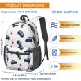 thumbnail image 3 of Police and Light White Pattern 17" School Backpacks for Teens,Waterproof Oxford Fabric,S-Shape Padded Straps for School,Travel,Hiking,Camping, 3 of 6