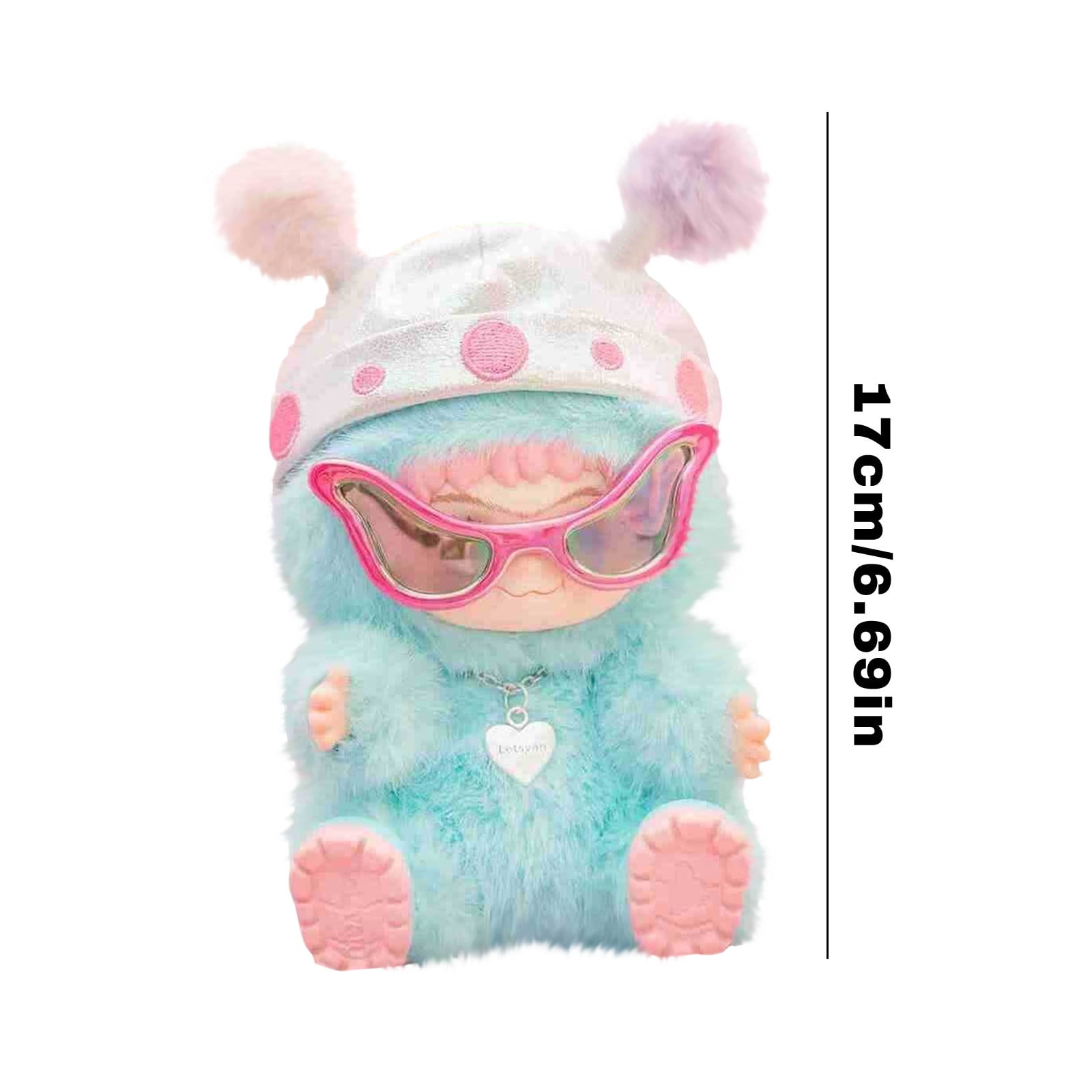 Plush Doll Blind Box,Fuzzy Trendy Fun Party Series Blind Box Cute wakuku Action Figure Mystery Box Plush Doll Bag Keychain Pendant(1 Pack)