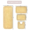 thumbnail image 3 of Home Weavers Radiant Collection 100% Cotton Non-Slip Bathroom Rug Set Machine Washable Bathroom Rug, Bath Rug, U Shaped Contour, Runner, Yellow Color 4 Piece Bath Rug set, 3 of 9