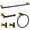 Black&gold, variant on Brushed Gold 5 Piece Bathroom Hardware Set, SUS304 Stainless Steel Bath Towel Bar Set, 23.6 Inch Round Bathroom Accessories Kit Wall Mounted