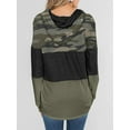 thumbnail image 3 of Anbech Color Contrast Womens Hoodie Tops Stitching Causal Sweatshirt Long Sleeve Drawstring Hooded, 3 of 7