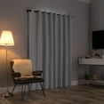 thumbnail image 2 of Sun Zero Tyrell Tonal Texture Draft Shield Fleece Insulated 100% Blackout Grommet Curtain Panel In Dove White, 50"X96", Dove White, 2 of 10