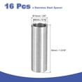 thumbnail image 2 of 16 Pcs Entretoises en Acier Inoxydable 304 3/8 Pouces OD x 5/16 Pouces ID x 1-3/16 Pouces Longueur(10x8x30mm) Vis Support de Bague Finition Simple Non Filetée Entretoises Rondes en Métal pour Vis M8 Boulons et Tiges, 2 of 2