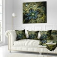 thumbnail image 3 of Designart Light Fractal Flower and Butterfly - Floral Throw Pillow - 18x18, 3 of 5