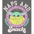thumbnail image 2 of Girl's Star Wars: The Mandalorian Grogu Naps and Snacks  Graphic Tee Black Medium, 2 of 4