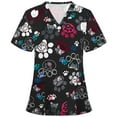 thumbnail image 1 of Tejiojio Women Clothes Clearance Women Animal Print Casual Short Sleeve V-neck Carer Top, 1 of 2