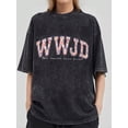 thumbnail image 2 of He Would Love First Floral Letters Vintage Inspired Christian Religious Graphic T-Shirt, 2 of 6