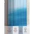 thumbnail image 6 of Abstract Art Sheer Curtains 54 Inches Long 2 Panels Ocean Waves Sky Blue Gradient Sea Painting Style Light Filtering Semi Sheer Window Curtains Drapes for Bedroom Living Room 52"x54", 6 of 7