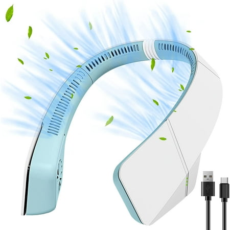 

MYSEPT Portable Neck Fan Super Quiet & Light Neck Fan 3 Speed 360° Cool Air Fan for Hanging USB Rechargeable Neck Fans