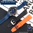 thumbnail image 4 of Correa de reloj de goma de 21 mm y 22 mm para Tissot 1853 Starfish Diving T120 Correa de silicona con extremo curvo Serie T120417A Pulsera masculina, 4 of 5