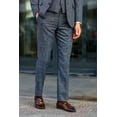 thumbnail image 4 of Men's Suit, Navy Blue Dovetail Collar Modern Slim Fit Suit with Vest, 4 of 4