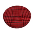 thumbnail image 2 of Round Bar Stool Seat Covers, Red Black Houndstooth Elastic Round Chair Cover Stool Seat Slipcover Bar Stool Cushions Round Pad for 12-14 inch, 2 of 7