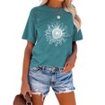thumbnail image 7 of Anbech Sunflower Shirts for Women Graphic Tee Ladies Patriotic Tee Shirt Christian Top Short Sleeve, 7 of 7