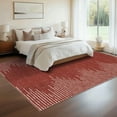 thumbnail image 3 of GlowSol 8' x 10' Large Washable Rug Geometric Striped Area Rug Soft Non Slip Low Pile Stain Resistant Carpet for Living Room Bedroom, Red, 3 of 7