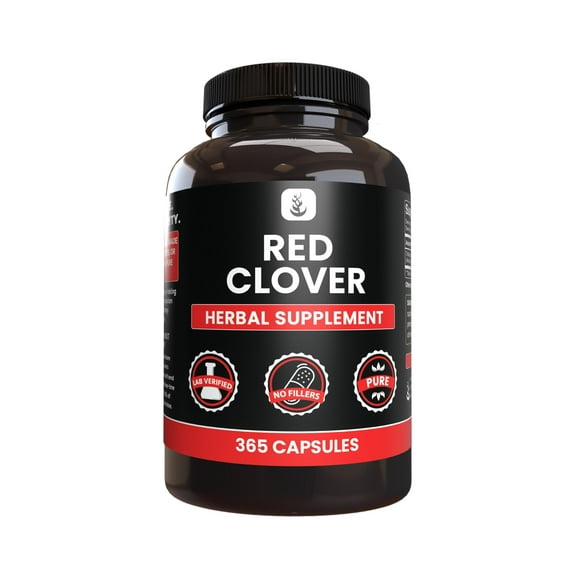 PURE ORIGINAL INGREDIENTS Red Clover 365 Capsules No Magnesium Or Rice Fillers, Always Pure, Lab Verified