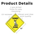 thumbnail image 2 of Donkey (2 Pack) Plastic Crossing Sign - 12 Inch X 12 Inch Xing Sign Gift Farm Animal Work Pack Cute Funny Rustic Nature Decor Companion Loyal Tough, 2 of 4