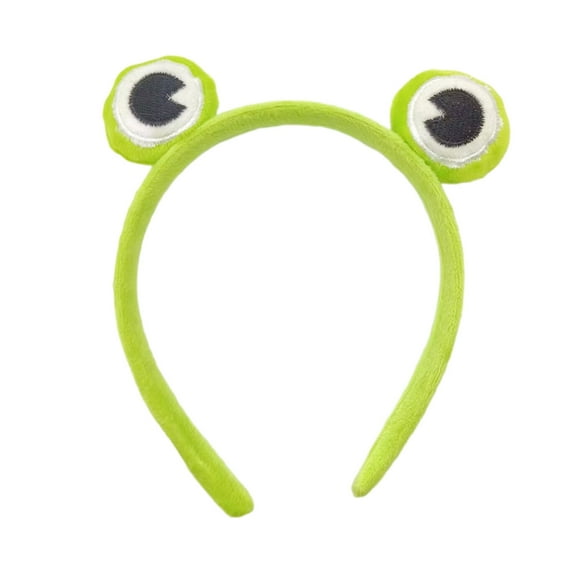 Aellinatey Carnivals Green Frog Headband Plush Hairbands Cute Girls Washing Face Headband