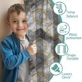 thumbnail image 3 of Blackout Kids Curtains,Gray Gold Hexagon Marble Pattern Childrens Insulated Curtains Set Of 2,Bedroom Essentials,Toddler Room Decor 52"x63", 3 of 5