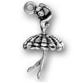 thumbnail image 1 of Sterling Silver 16" 1mm Box Chain 3D Graceful Ballerina In Tutu Pendant Necklace, 1 of 2