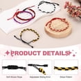 Braided Rope Bracelets, Plaid Pattern Adjustable Woven Cord Handmade ...