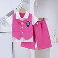 thumbnail image 3 of Ugoldhm Toddler & Little Boys Fake Two-Piece Vest Shirt Bow Tie Shorts Set, for Birthday Parties, Weddings, 1-6 Years Old, 3 of 3