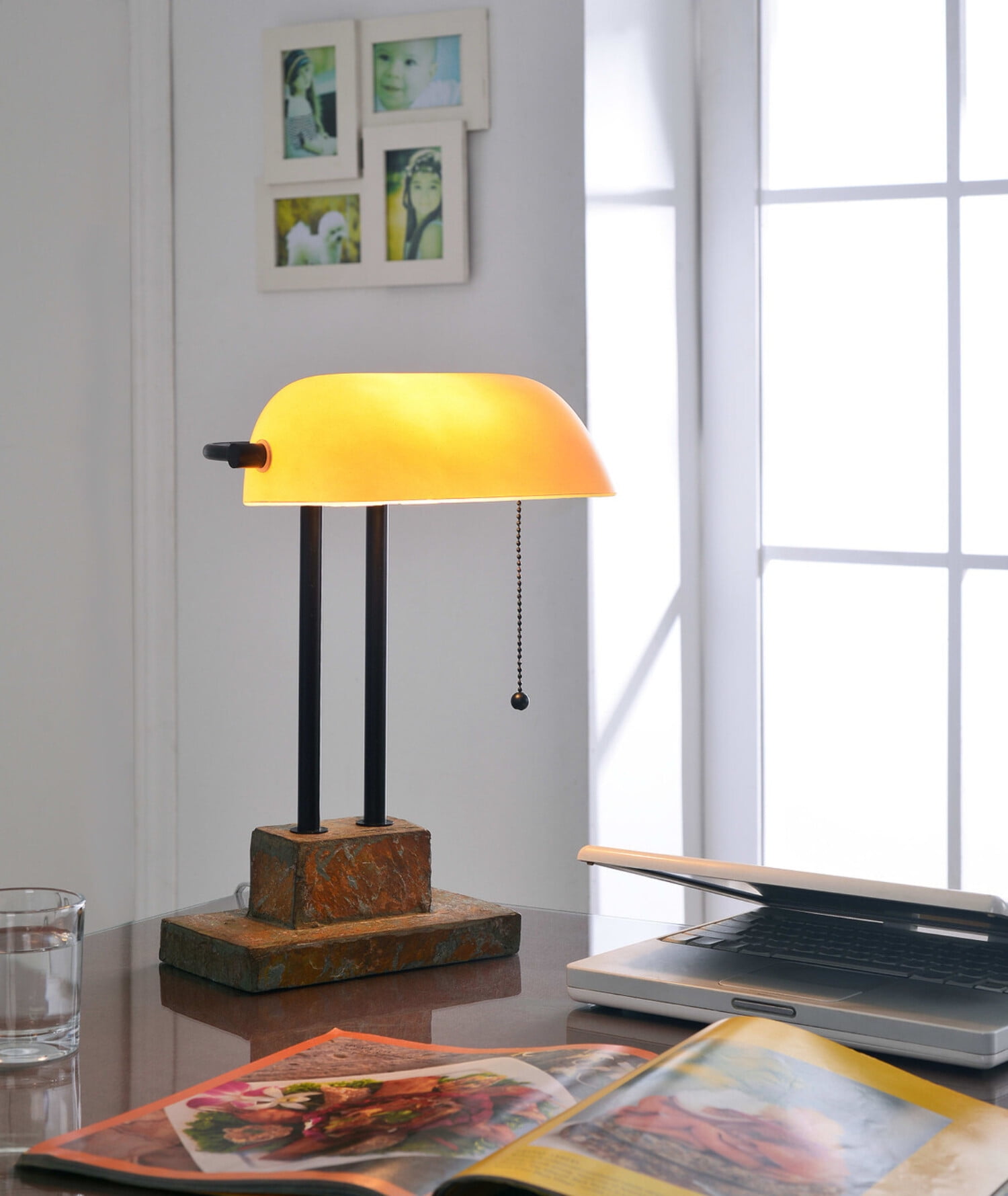 Greenville Banker Lamp with Bronze Finish