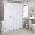 thumbnail image 3 of Assile Grey Marble Bathroom Shower Curtain Waterproof Fabric Shower Curtains with Pocket Shower Curtain with Hooks Decorative Bathroom Accessories, 72 x 78 inch, 3 of 8