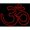 Red, variant on Red Om Neon Sign, 24 x 3 x 31 in.