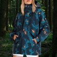 thumbnail image 2 of ManxiVoo Veste Élégante pour Femme Résistante à l'Eau Respirante Coupe-Vent de Printemps pour Usage Quotidien Mode de Rue Taille TP Bleu, 2 of 6