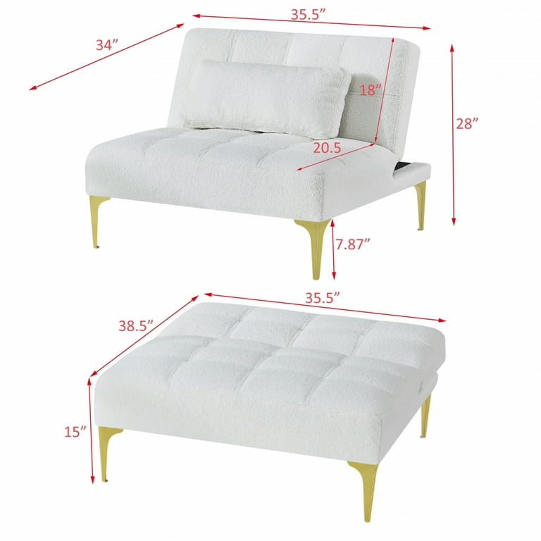 Single Sofa Armless Bed Couch
