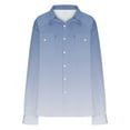 thumbnail image 4 of Men's Button Down Shirt Gradient Color Wrinkle Free Shirts Long Sleeve Cotton Work Shirts with Two Pockets, 4 of 5