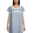 thumbnail image 3 of Moomaya Womens Printed Round Neck Nursing Sleepwear Cotton Poplin Nightdress, 3 of 5