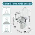 Toilet Seat Risers for Seniors Elongated, Raised Toilet Seat with