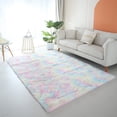 thumbnail image 2 of SHIPKEY Rainbow Area Rugs 4’x5.3’ (120x160 cm) Soft Indoor Rugs, Fluffy Shaggy Carpet for Bedrooms, Living Room, Home Décor, 2 of 10