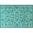thumbnail image 1 of Ahgly Company Indoor Rectangle Persian Light Blue Traditional Area Rugs, 5' x 8', 1 of 4