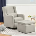 thumbnail image 2 of Carter's by DaVinci Adrian Swivel Glider with Storage Ottoman, Performance Gray, 2 of 11